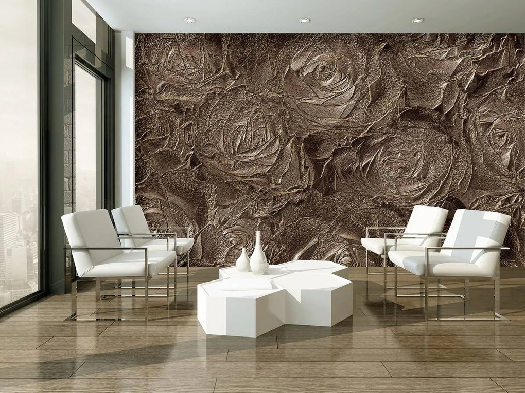 Fototapeta - Hnedá textúra (254x184 cm)