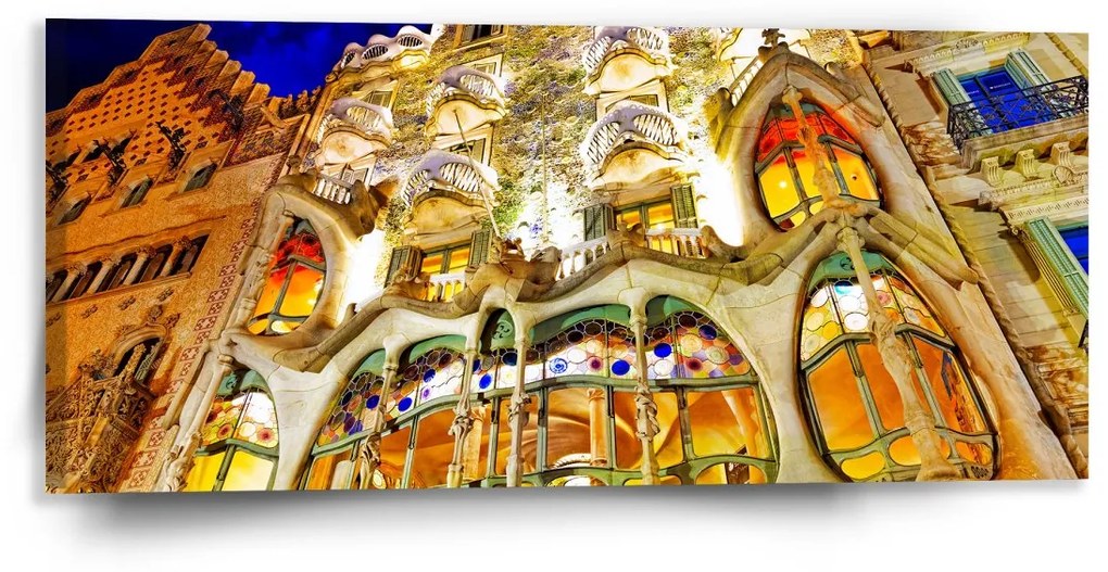 Sablio Obraz Barcelona Gaudi Casa Batllo 1 - 110x50 cm