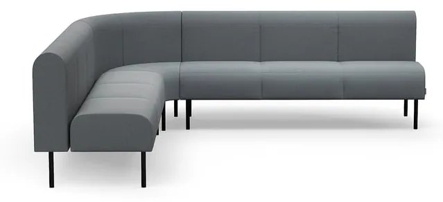 Pohovka VARIETY, 90° vnútorný oblúk, látka Pod CS, striebornošedá