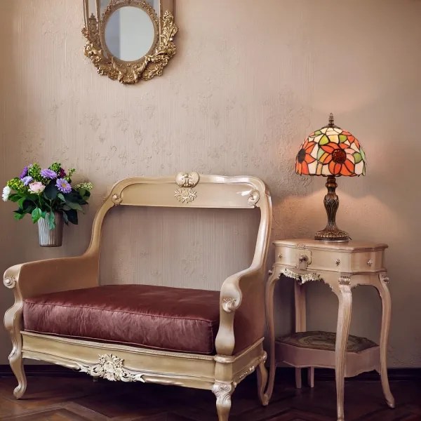 Brilagi - Tiffany vitrážová stolná lampa SUNFLOWER 1xE27/60W/230V