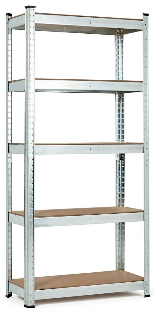 ModernHome Úložný regál 180x90x40 cm, 5 políc, pozinkovaná oceľ, 875 kg ModernHome