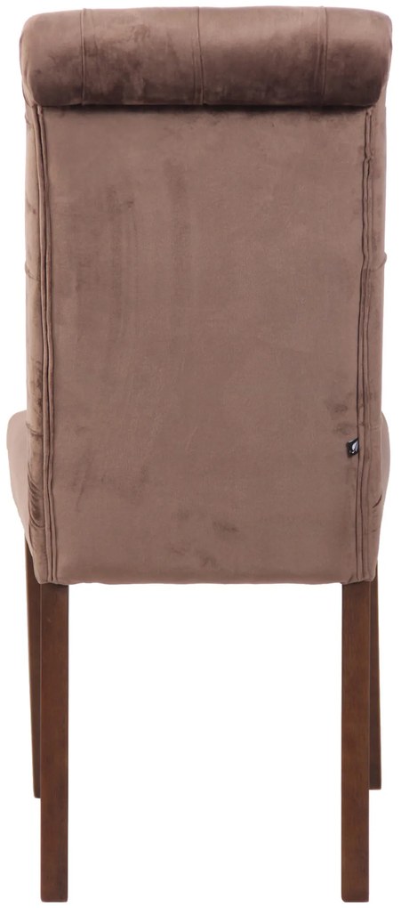Jedálenská stolička Lisburn - zamat - Hnedá