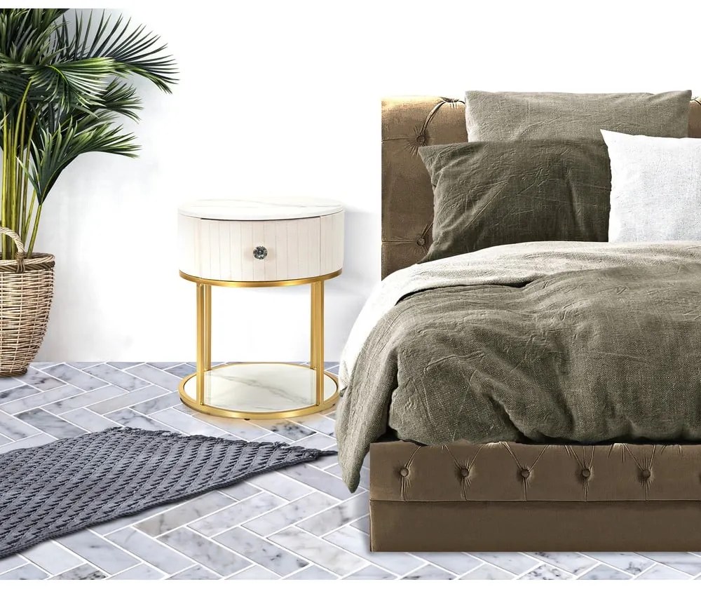 Béžový nočný stolík Montpellier - Mauro Ferretti