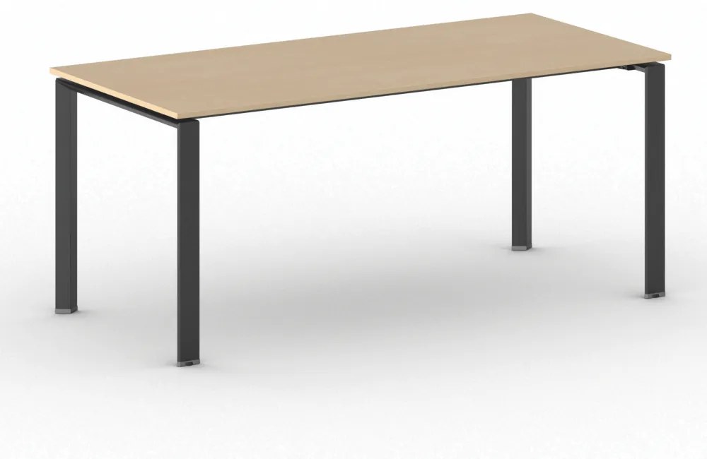 Rokovací stôl PRIMO INFINITY s čiernou podnožou 1800 x 900 x 750 mm, buk