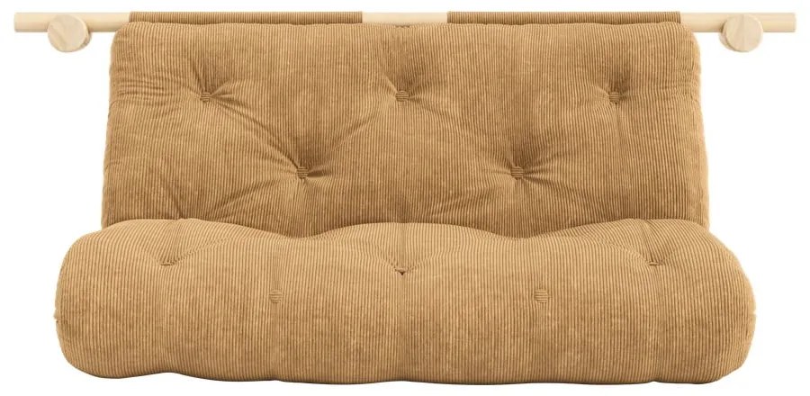 Svetlohnedá menčestrová rozkladacia pohovka 135 cm Hooked – Karup Design