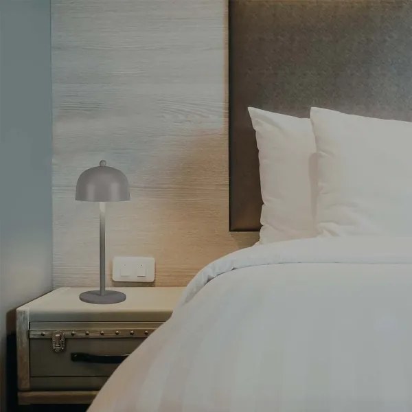 LED stmievateľná dobíjacia stolná lampa LED/1W/5V 3000-6000K 1800 mAh sivá