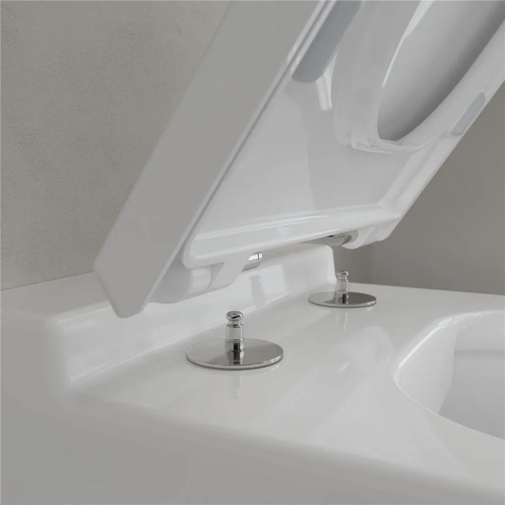 VILLEROY & BOCH Finion závesné WC s hlbokým splachovaním bez vnútorného okraja, 375 x 560 mm, biela alpská, s povrchom CeramicPlus, 4664R0R1