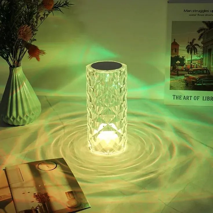 Zaparkorun LED dotyková kryštálová lampa so 16 druhmi svietiacich farieb
