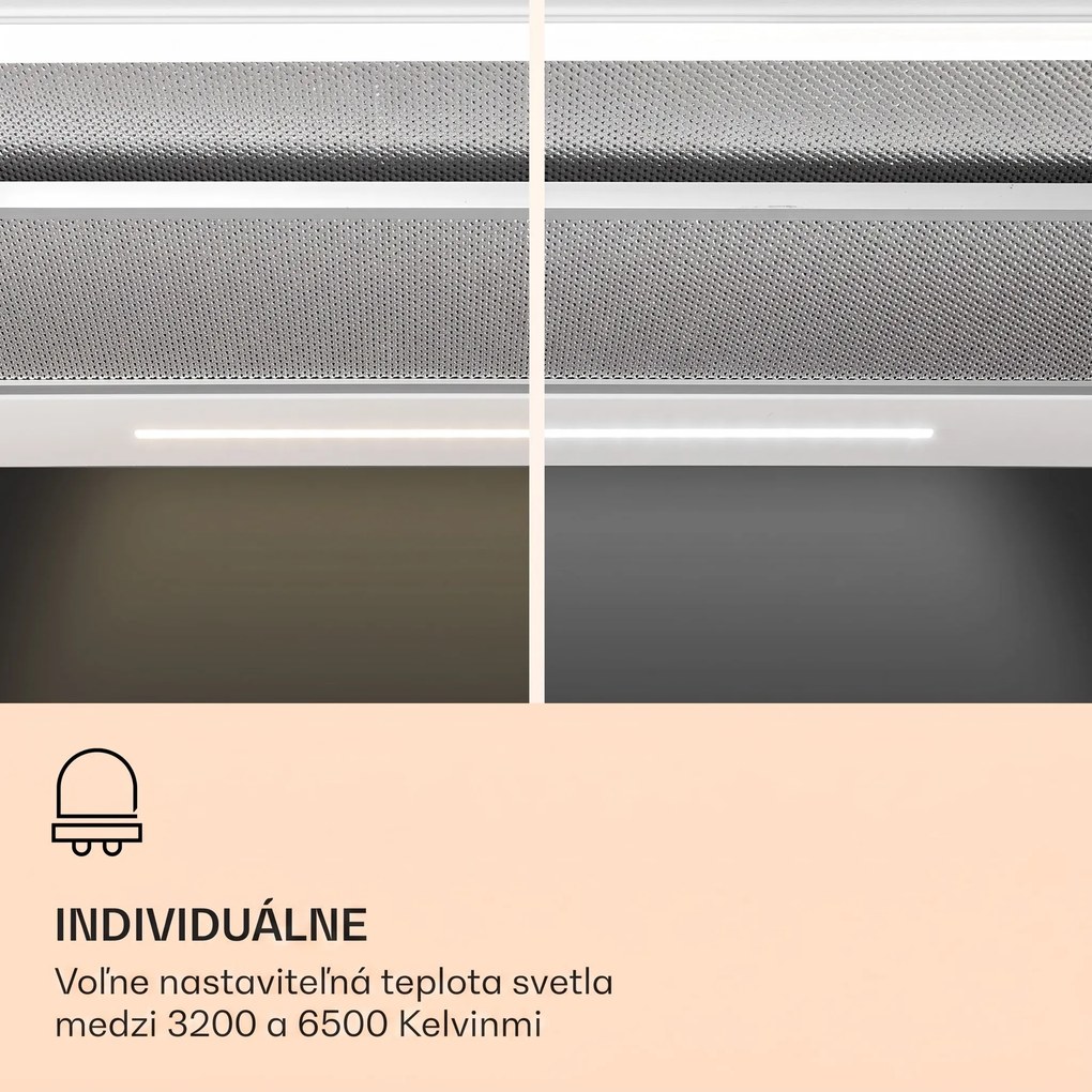 Klarstein Mariana Neo 60, plochý digestor, 60 cm, 640 m³/h, odsávanie vzduchu, LED