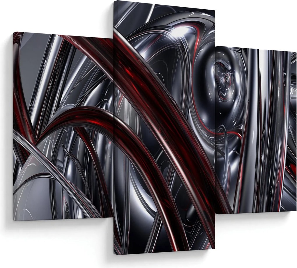 Obraz sivej abstrakcie (90x60 cm)