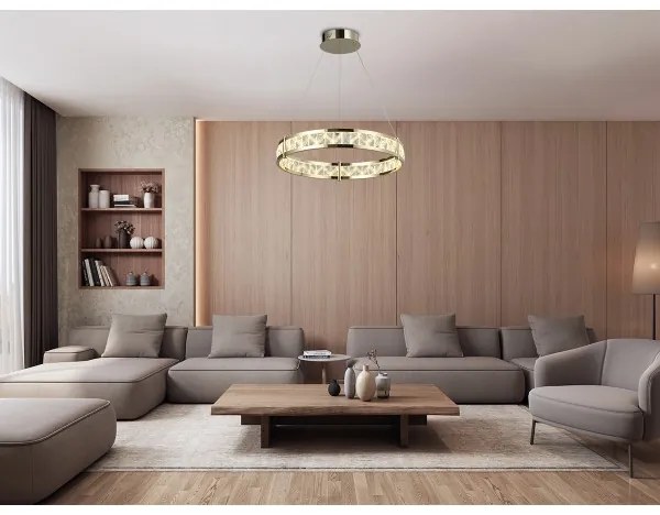 LED stmievateľný luster na lanku ENRIQUE LED/55W/230V 3000-6000K +diaľkové ovládanie