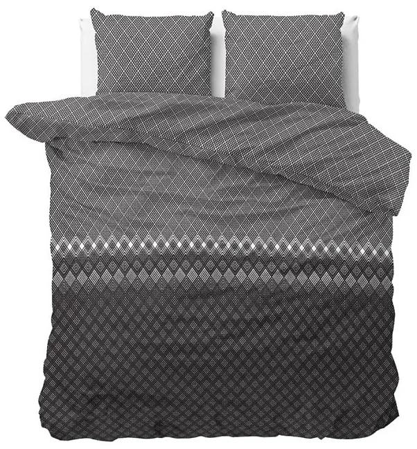 Tmavo-sivé posteľné obliečky 160x200cm Cheng Anthracite