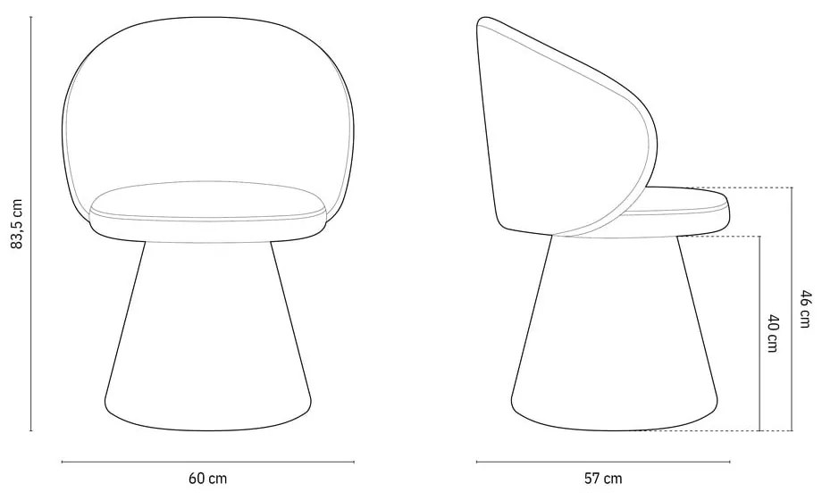 Tmavosivé zamatové kreslo Inez – Micadoni