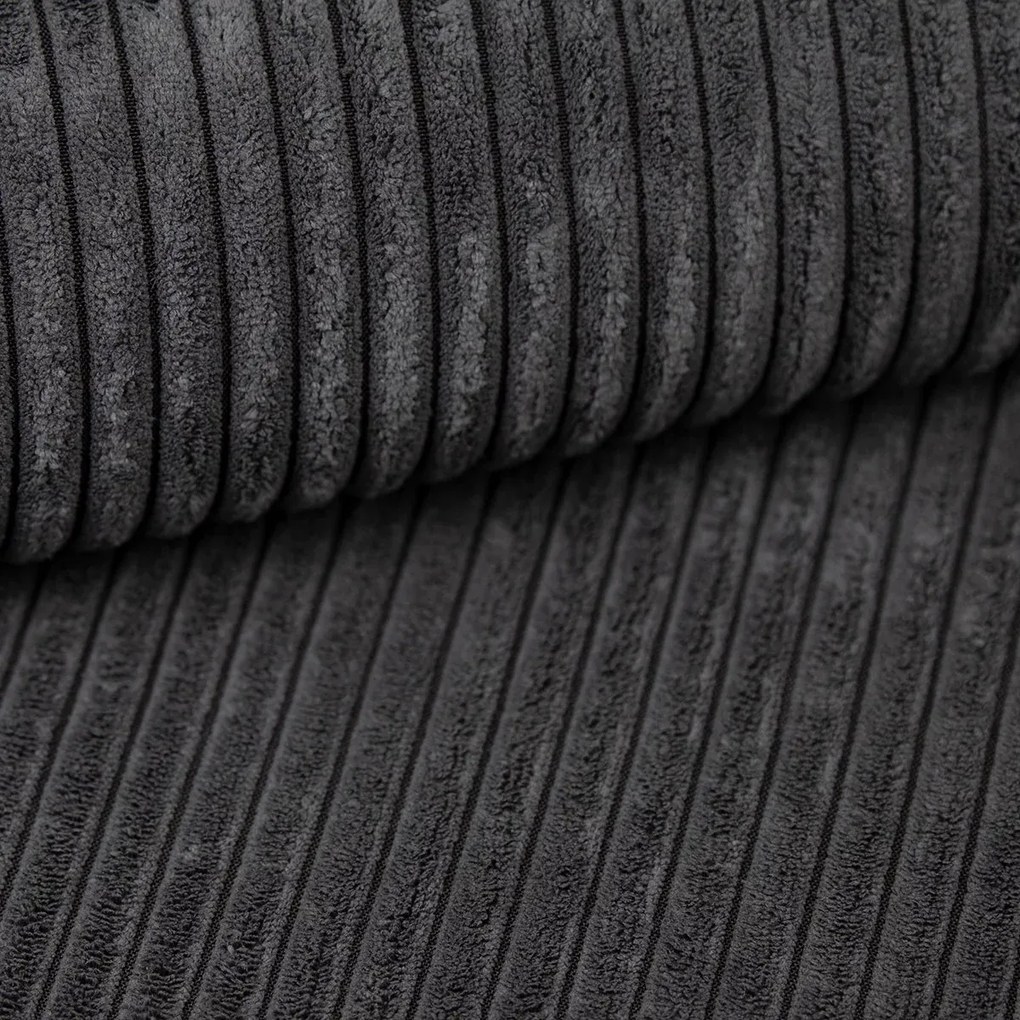 Tmavo sivá sedacia súprava do U SMART COSARO 295x140 cm