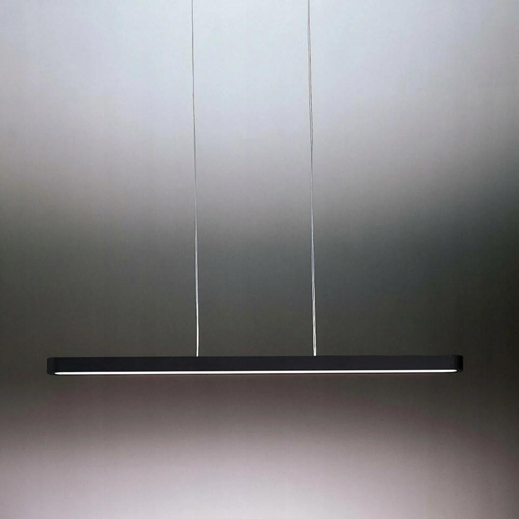 Artemide Talo závesné Led svietidlo 90 cm, matná čierna, 3707 lm