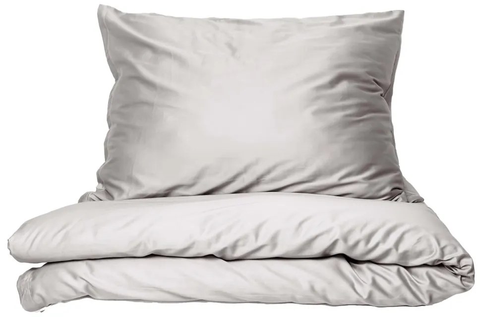 Polášek Obliečky z bavlneného saténu - Silver | 140 x 200 cm / 70 x 90 cm