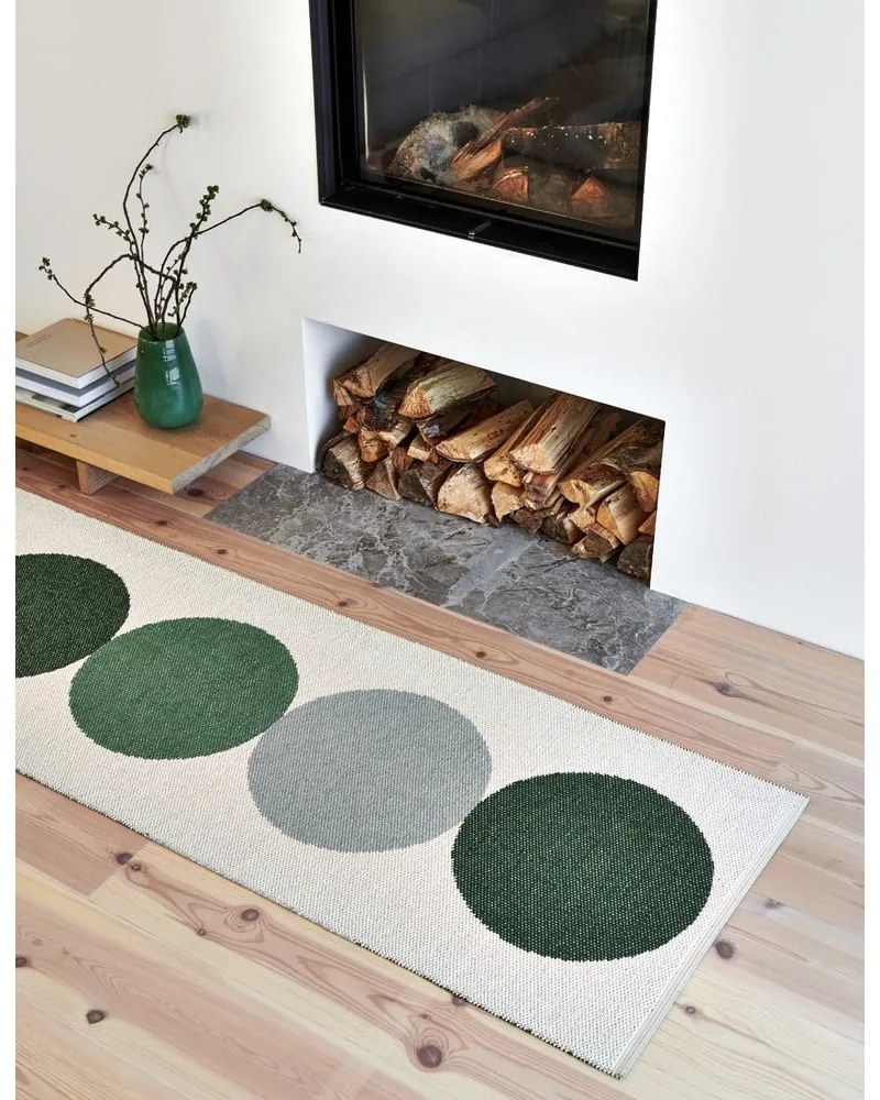 Zeleno-krémový vnútorný a vonkajší koberec 70x140 cm Otto Herb – Pappelina