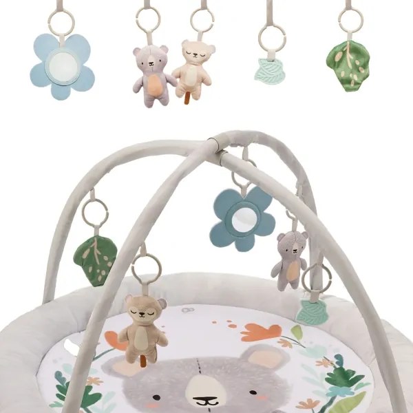 KINDERKRAFT - Detská hracia deka COZYPLAY sivá