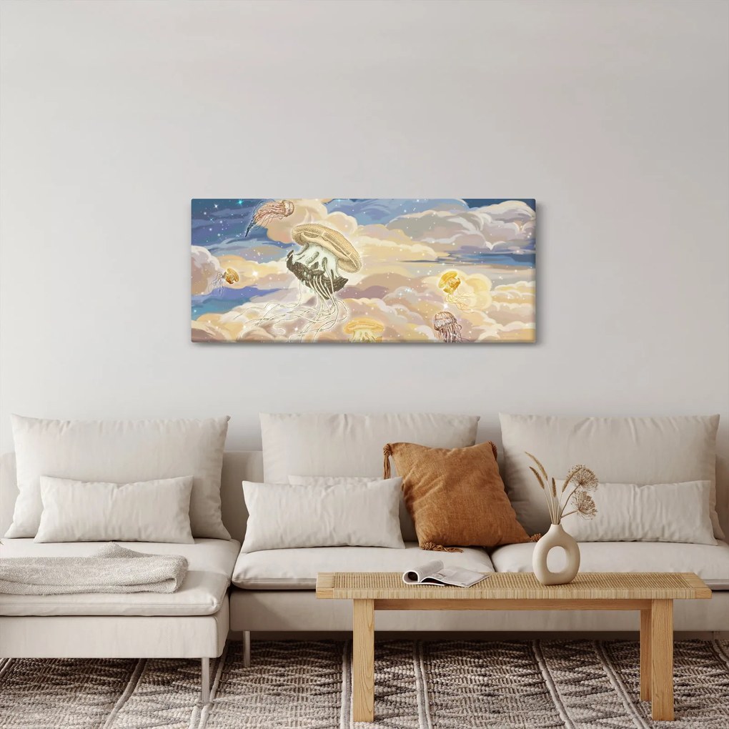 Obraz - Nebeské medúzy (120x50 cm)