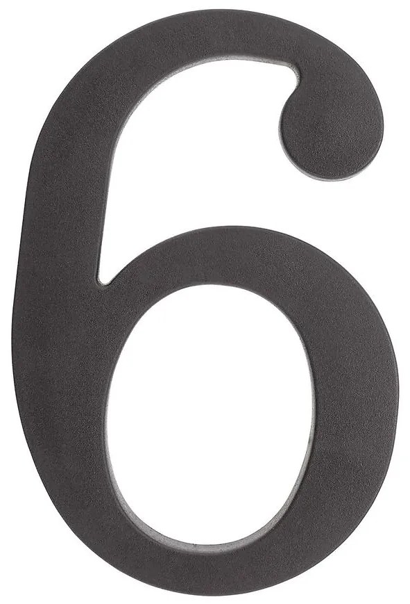 Čierna plastová číslica 6