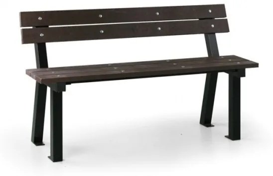 Parková lavička ANTIVANDAL s operadlom, dĺžka 1520 mm