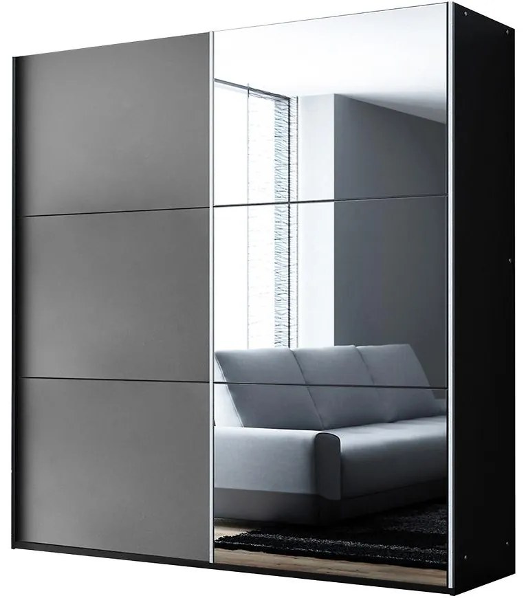 Skriňa Vigo 150 Grafit/zrkadlo