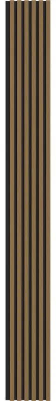 Mexen Lam-B, akustické stenové lamely 275 × 30 cm, HDF doska 4 mm, technická dyha, teak zlatistý, S100-275307-3015-014