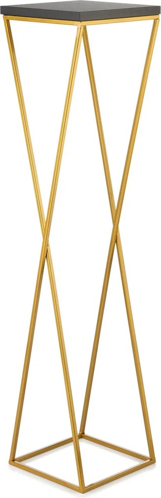 STOJAN NA KVETINÁČ LOFT6 100X24X24 CM ZLATÁ/ČIERNA