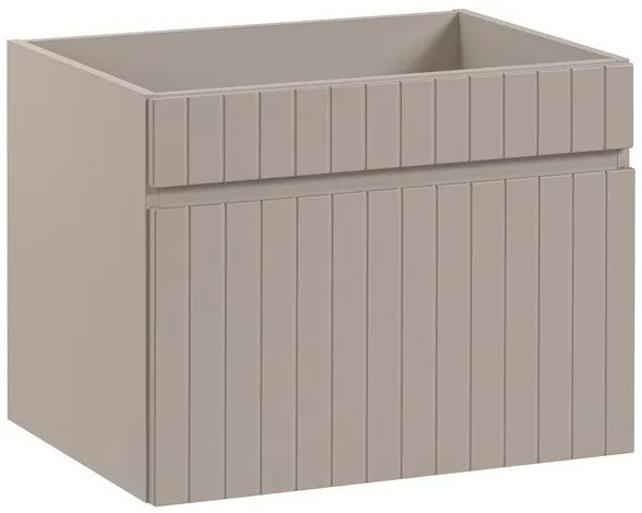 Koupelnová sestava Iconic s umyvadlem, skříňkami a zrcadlem 60 cm kašmírová/dub coast evoke