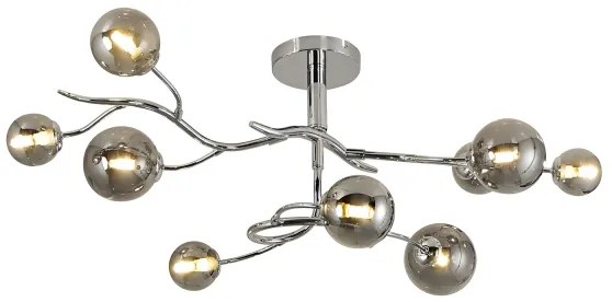 Brilagi - LED prisadený luster MISTEL 9xG9/3W/230V čierny chróm/dymová