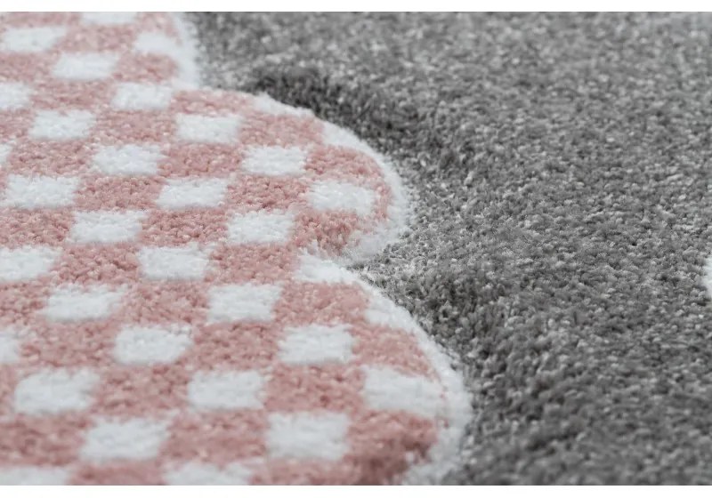 Detský kusový koberec Petit Dolly sheep grey kruh, 120x120 (priemer) kruh, ružová, detská izba, Dywany Łuszczów