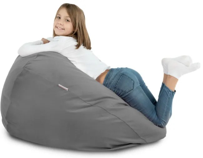 Plyšový sedací vak SAKO oceľový