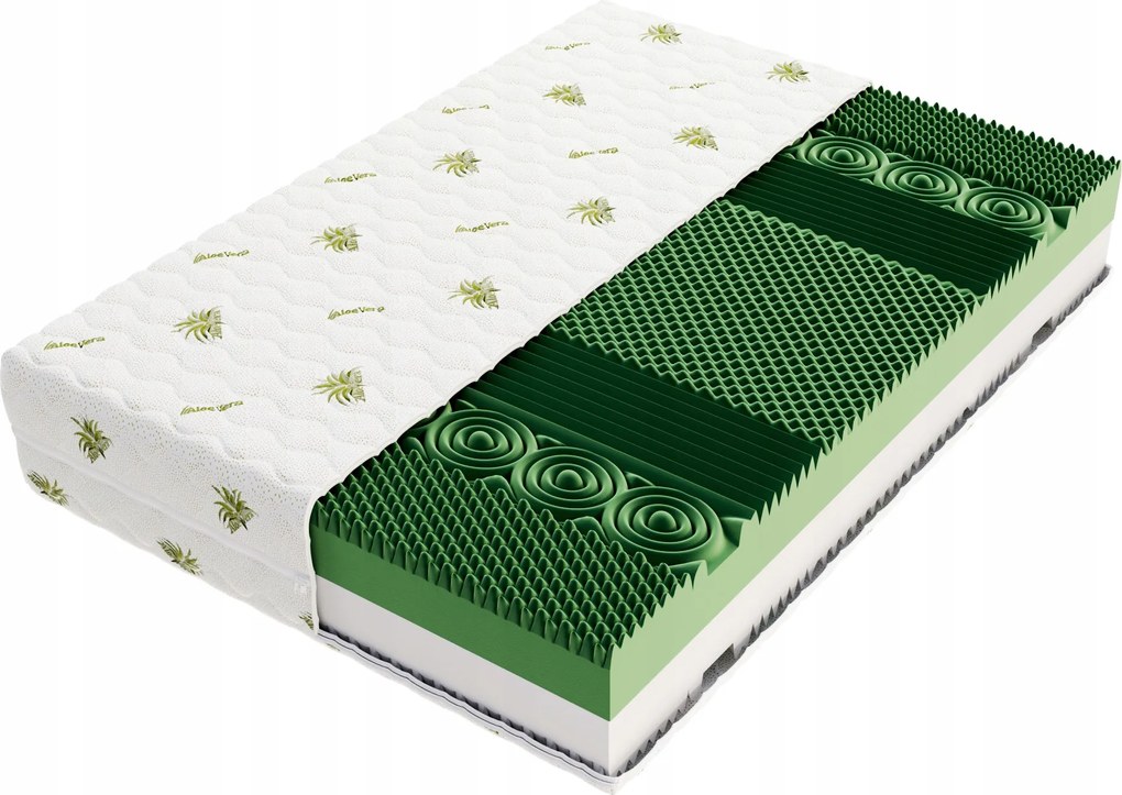 Matrac 180x200 Derf profilovaná pena H4 21 cm, tvrdý