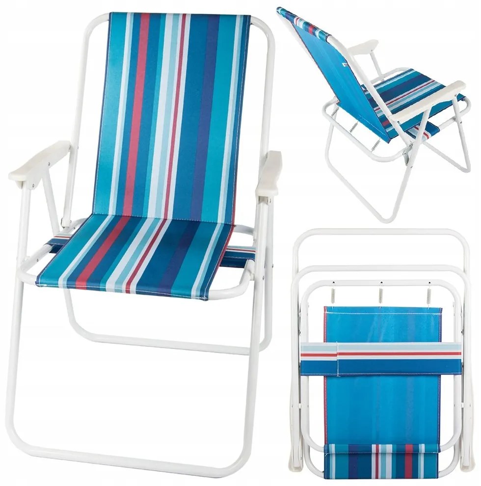 Verk 14414 Turistické skladacie kreslo modro-červené