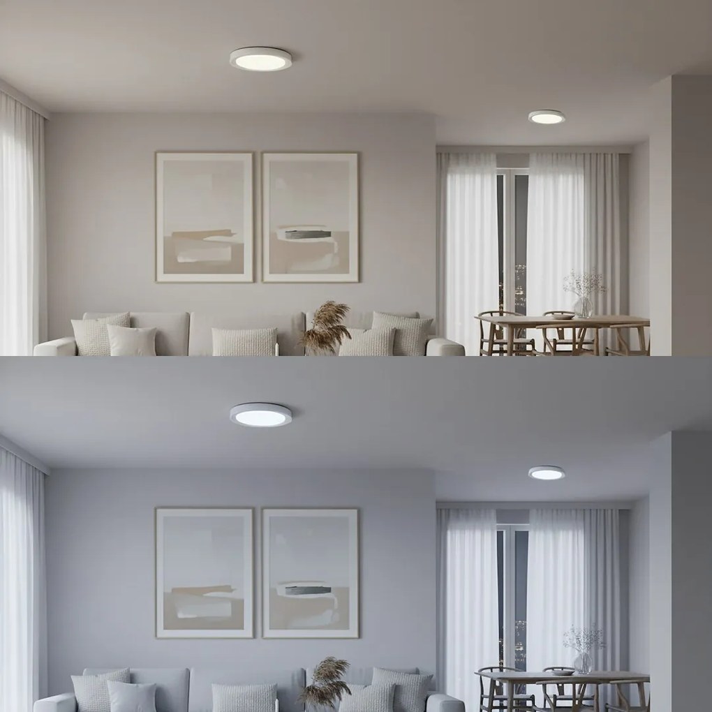 Stropné LED svietidlo Melo, 1x LED 36w, 3000-6000k, b, RGB, (fi 39 cm), s ovládačom