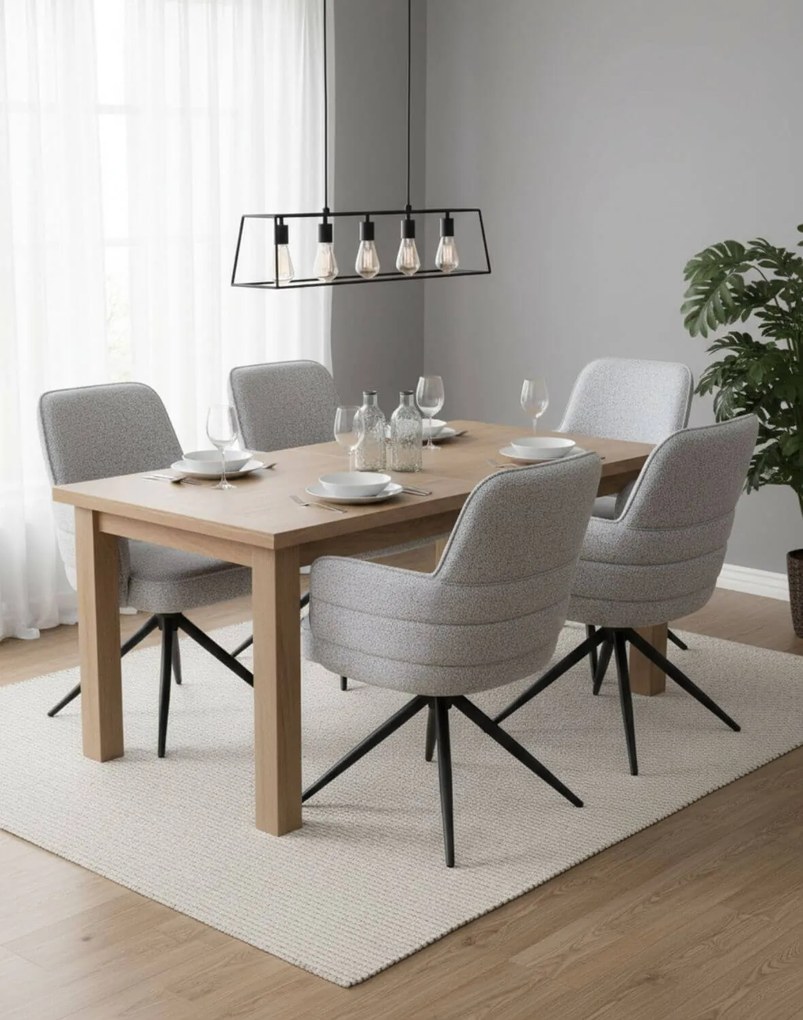 Otočná jedálenská stolička Apollo, šedá