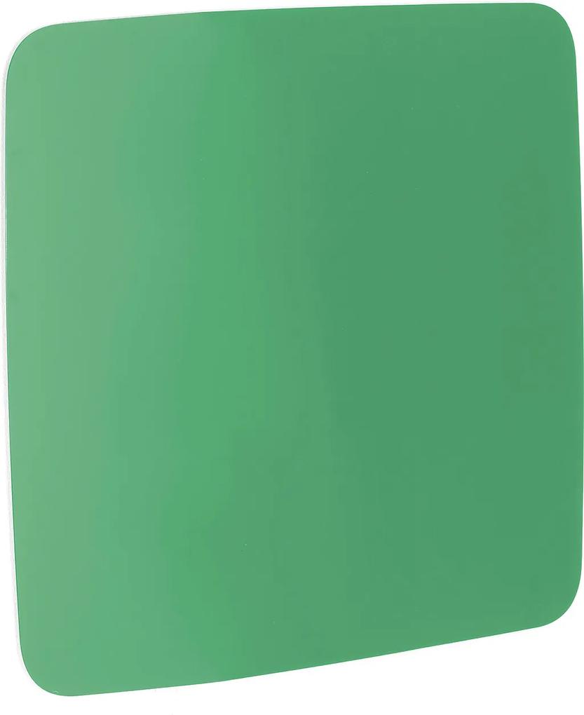 Sklenená magnetická tabuľa Stella so zaoblenými rohmi, 1000x1000 mm, zelená