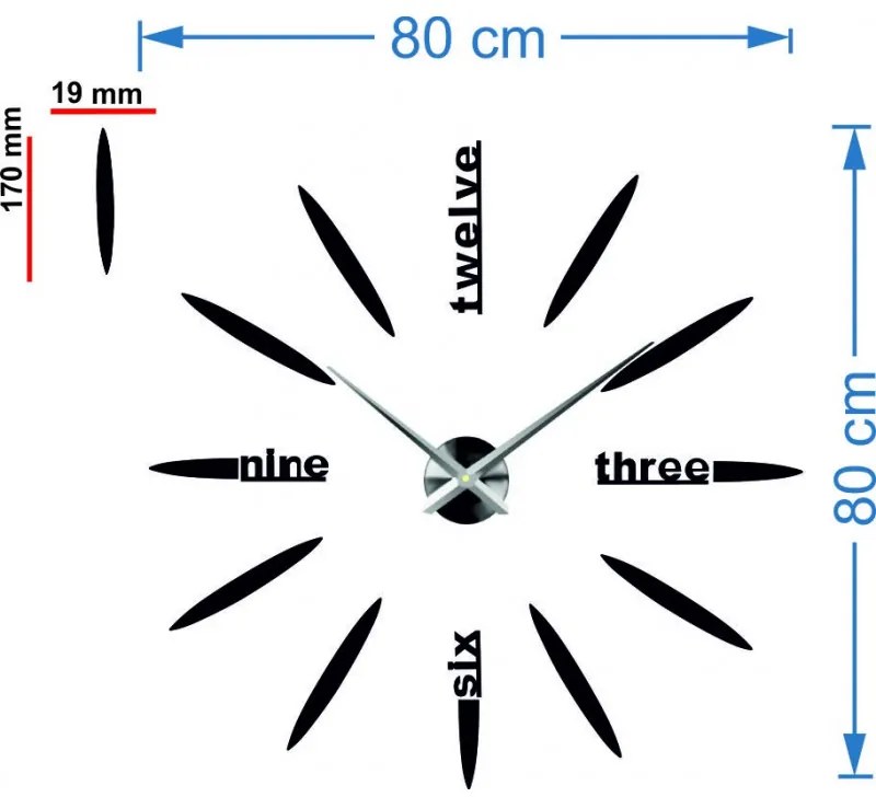 Stylesa - Štýlové farebné nástenné hodiny i čierne 12S012