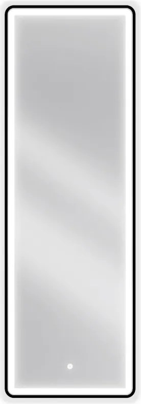 Mexen Coro kúpeľňové zrkadlo s podsvietením 50 x 150 cm, LED 6000K, antivlna, čierny rám - 9817-050-150-611-70
