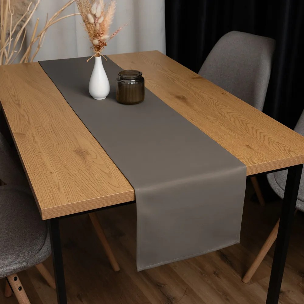 Biante Dekoračný behúň na stôl BKU-113 Hnedosivý 45x140 cm