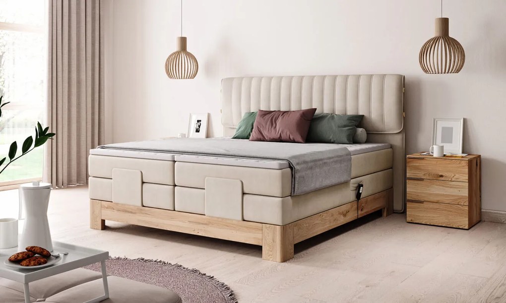 Boxspring posteľ massiv wood SANDRA