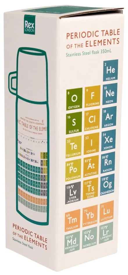 Krémová detská termoska 350 ml Periodic Table – Rex London