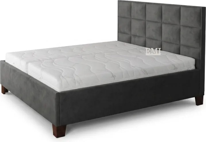 Posteľ čalúnená MONRA + lamelový rošt + matrac EMI