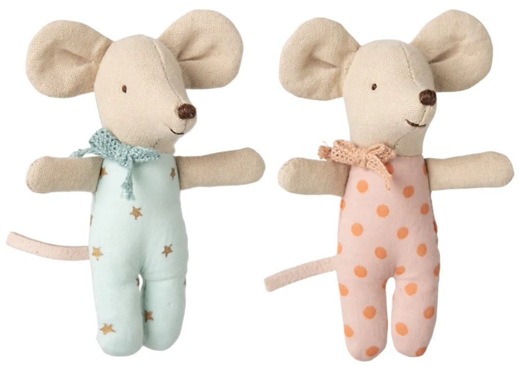 Maileg Myšie dvojčatá v krabičke od zápaliek Twins Boy /Girl