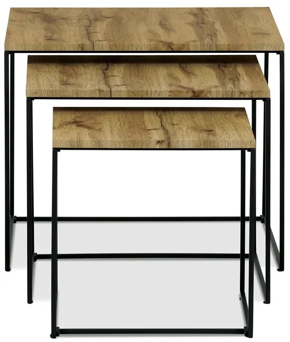 Autronic BONTEC Konferenčný stolík 60x60cm, mdf, divoký dub, AF-3008 OAK Farba: Hnedá