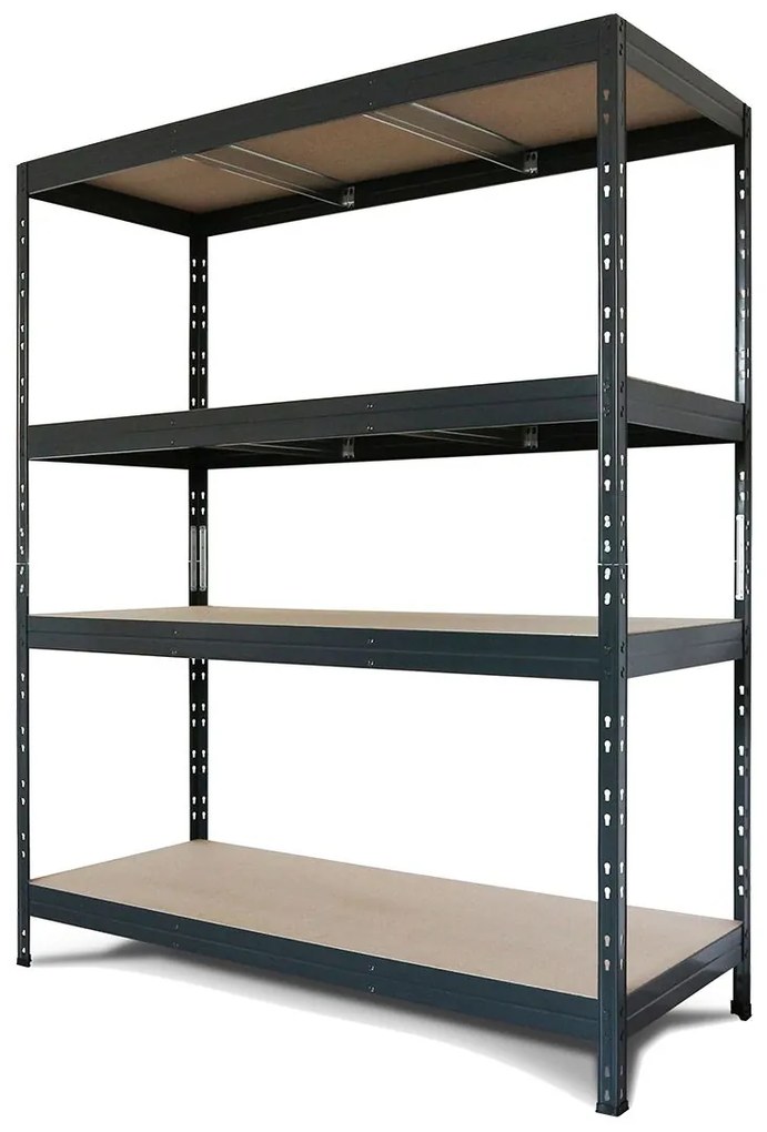 AR Shelving Regál so 4 policami Rivet, 180 x 180 x 60 cm, sivý (100242152)