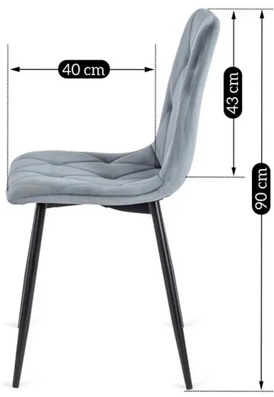 Vintino kreslo BERA Velvet -horčicová farba, nohy sivé - vintino.sk