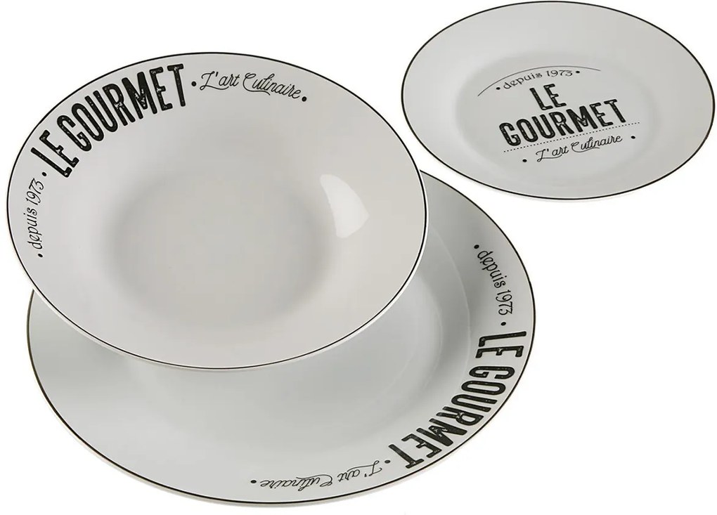 3 dielny set tanierov z porcelánu, Versa, Le Gourmet Versa Home 21150074