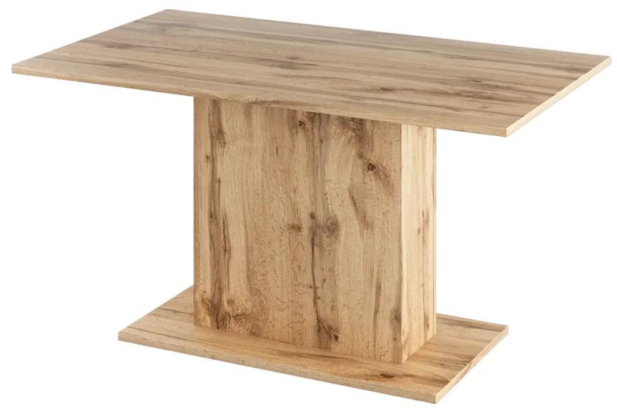 Jedálenský stôl, dub wotan, 138x79 cm, OLYMPA