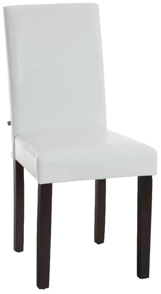 Jedálenská stolička Inn, nohy tmavo hnedé - Biela